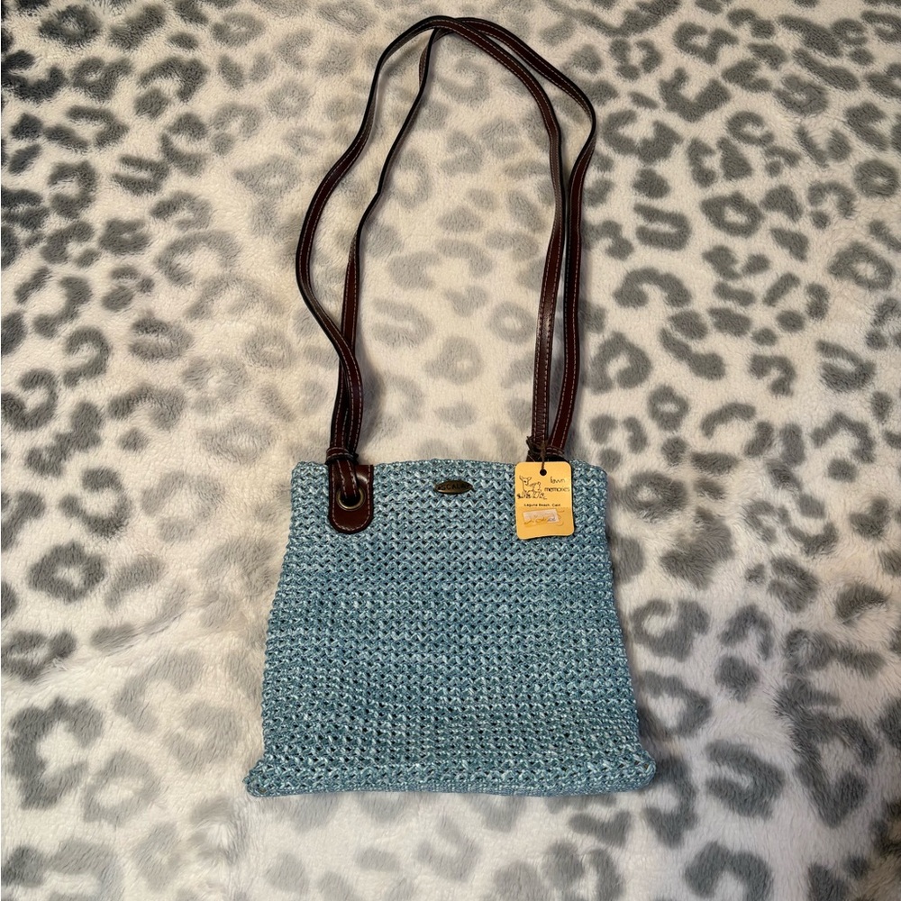 Blue Woven Scala Bag